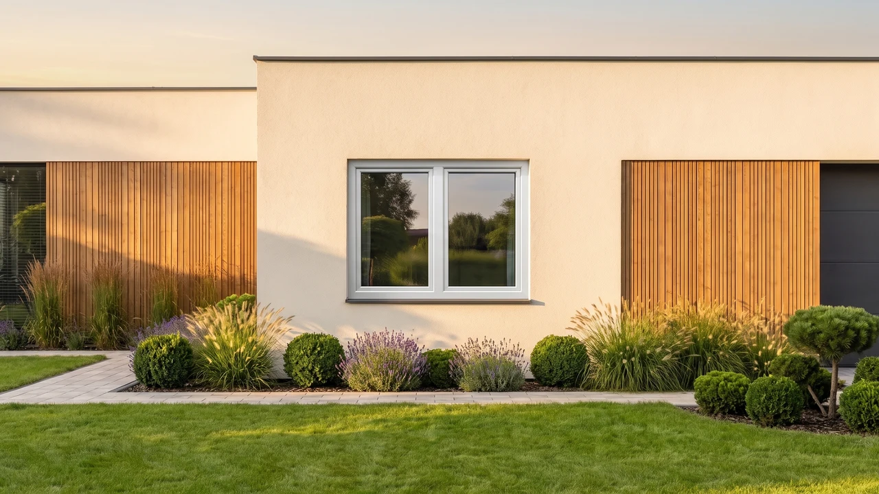 Casa con finestre T-Classic Slim MONO BUDVAR — vista esterna
